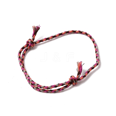 5Pcs 5 Color Macrame Braided Cotton Cord Bracelets Set BJEW-FZ00012-1