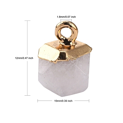 Natural White Jade Charms G-S359-015I-1