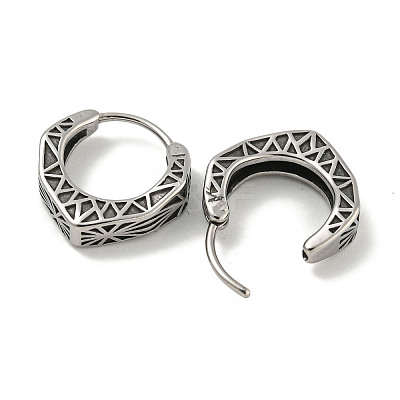 316 Surgical Stainless Steel Hoop Earrings for Women and Men EJEW-D096-20B-AS-1