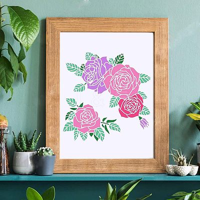 Plastic Reusable Drawing Painting Stencils Templates DIY-WH0172-389-1