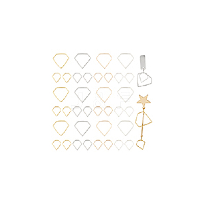 80Pcs 8 Styles Zinc Alloy Linking Rings FIND-GA0004-09-1