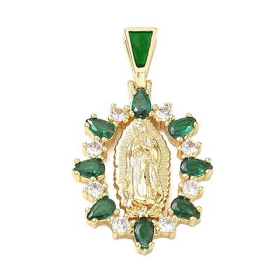 Religion Brass Pave Cubic Zirconia Pendants CU-CBA83A6-01B-G02-1