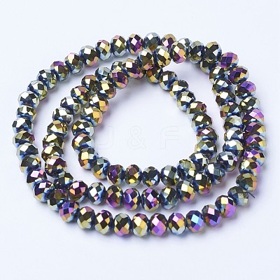 Electroplate Transparent Glass Beads Strands LS-EGLA-A034-T4mm-UA07-1