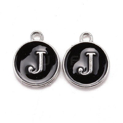 Platinum Plated Alloy Charms X-ENAM-S118-02J-P-1