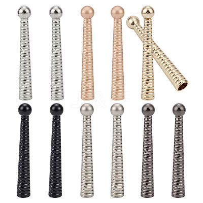 12Pcs 6 Colors Alloy Cord Ends FIND-HY0004-72-1