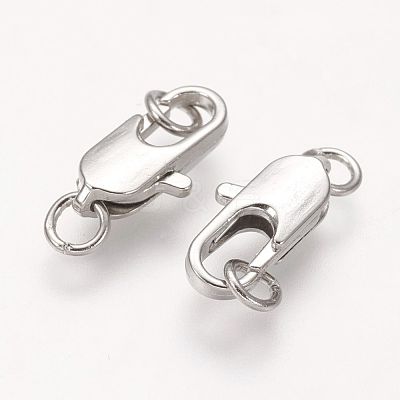 Brass Lobster Claw Clasps KK-KK801-P-1