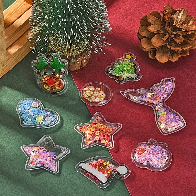 PVC Plastic with Resin Cabochons KY-CJ0001-55-1