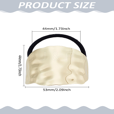 1Pc Zinc Alloy Hair Ties OHAR-LP0002-07G-1