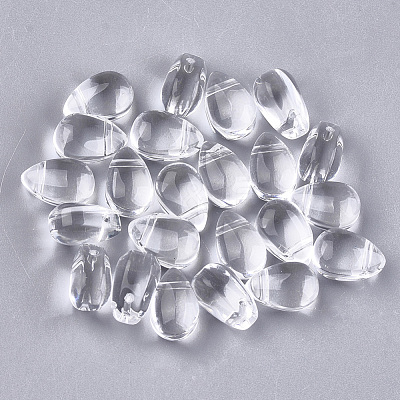 Transparent Glass Charms X-GGLA-S042-04A-1