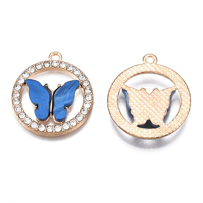 Alloy Rhinestone Pendants PALLOY-S183-001-RS-1