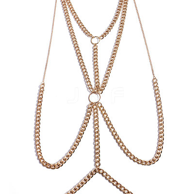 Alloy Twisted Chain Layered Chest Body Chains for Women FS-WGCB344-01-1