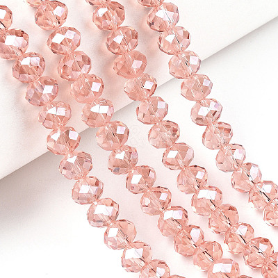 Electroplate Glass Beads Strands EGLA-A034-T4mm-A34-1