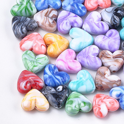 Acrylic Beads OACR-T009-15B-1