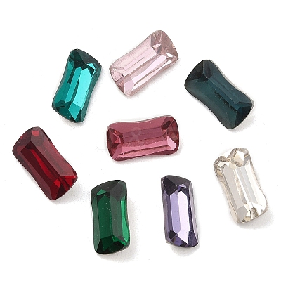 Pointed Back & Back Plated Glass Rhinestone Cabochons GLAA-B012-59B-1