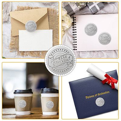 34 Sheets Silver Foil Embossed PET Picture Sticker DIY-WH0528-018-1