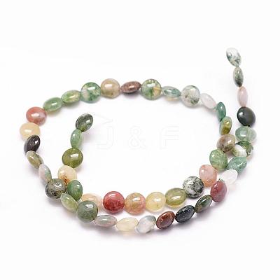Natural Indian Agate Beads Strands G-N0173-06-8x4.5mm-1