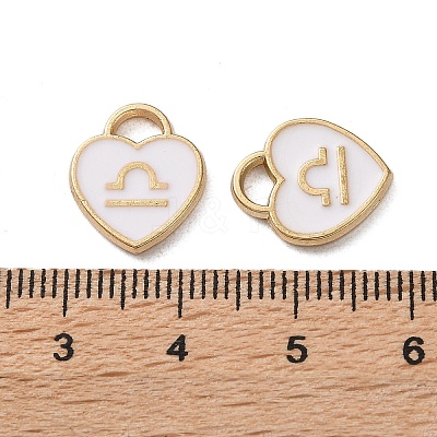 (Defective Closeout Sale: Enamel Yellowing) Golden Alloy Enamel Charms ENAM-XCP0001-47D-1