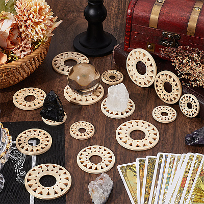 Sunflower Wood Crystal Ball Holders WOOD-CP0001-18B-1