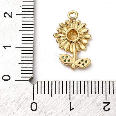 Brass Micro Pave Cubic Zirconia Pendants KK-I276-04G-01-1