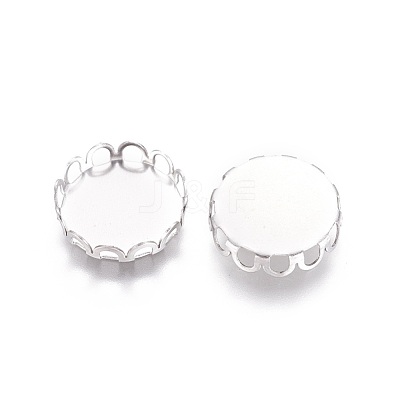 Tarnish Resistant 316 Surgical Stainless Steel Lace Edge Bezel Cups X-STAS-I118-07P-01-1