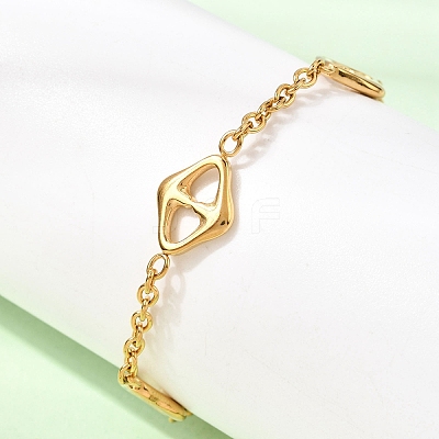 304 Stainless Steel Link Bracelets for Women BJEW-G784-01G-01-1