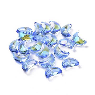 Transparent Electroplate Glass Beads GLAA-F122-01C-1