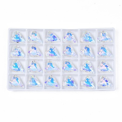 96Pcs Electroplated K9 Glass Pendants EGLA-N006-029D-1