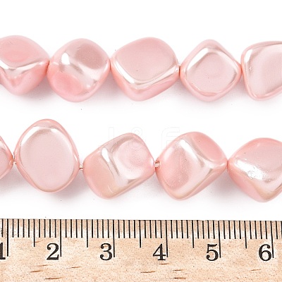 Electroplated Shell Pearl Beads Strands BSHE-D301-02B-1