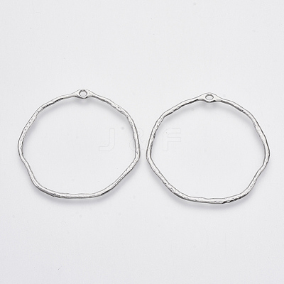 Alloy Open Back Bezel Pendants PALLOY-S121-82B-P-1