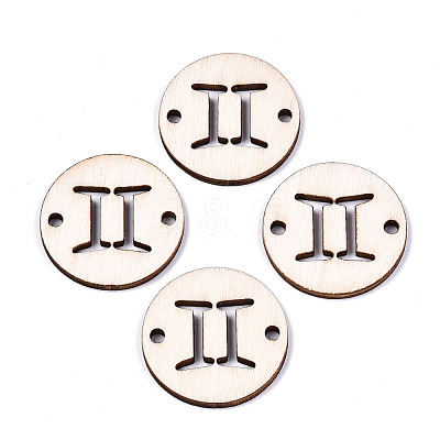 Unfinished Natural Poplar Wood Links Connectors WOOD-S045-139B-02-1