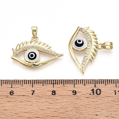 Brass Micro Pave Cubic Zirconia Pendants KK-T070-74-1