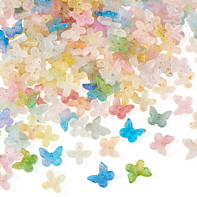 200Pcs 2 Styles Transparent Acrylic Bead Cap MACR-TA0002-92-1