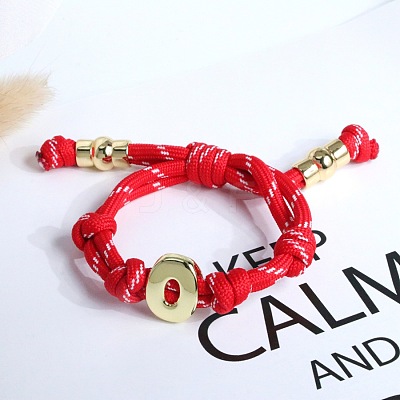 Letter O Cotton Cord Braided Knot Bracelets FS-WG79C27-15-1