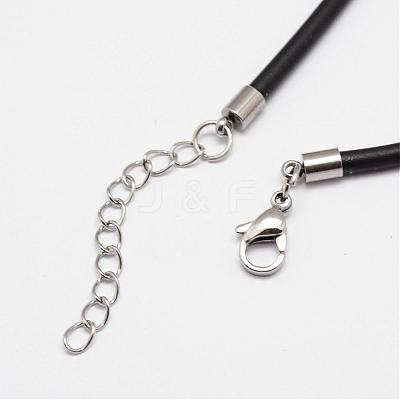 Round Leather Cord Necklaces Making MAK-I005-3mm-1