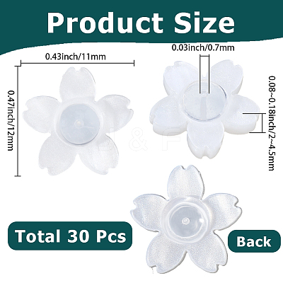 30Pcs Acrylic Ear Nuts FIND-SC0021-20-1