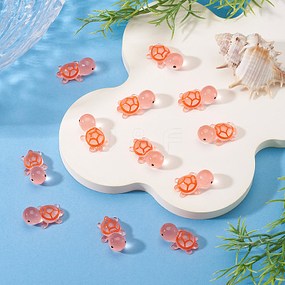 12Pcs Luminous Translucent Resin Sea Animal Cabochons RESI-TA0004-56C-1