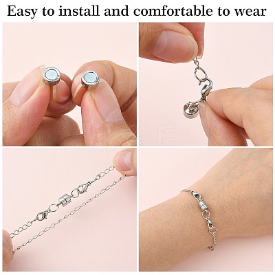 20 Sets 2 Colors Alloy Magnetic Clasps PALLOY-CJ0002-43-1