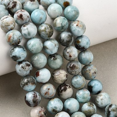 Natural Larimar Beads Strands GG-CBA19D6-A01-8mm-1