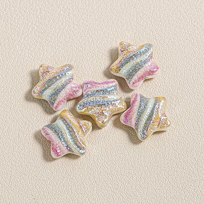 15Pcs Printed Resin Beads RESI-CJC0006-036C-1