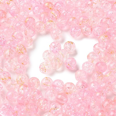Transparent Crackle Acrylic Beads DACR-D300-01C-8mm-1