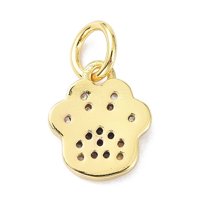 Brass Micro Pave Cubic Zirconia Charms X-ZIRC-C022-22G-1