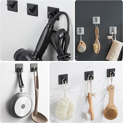 8Pcs 2 Style 304 Stainless Steel Hook Hanger STAS-OC0001-07-1