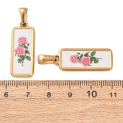 304 Stainless Steel Pendants STAS-D267-02F-G-1