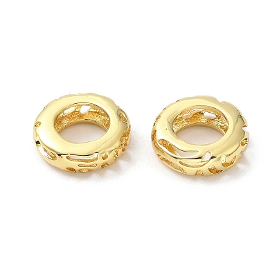 Rack Plating Brass European Beads KK-A182-02G-1