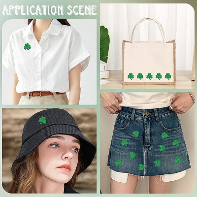 40Pcs Saint Patrick's Day Computerized Embroidery Cloth Self Adhesive Patches PATC-CY0001-51A-1