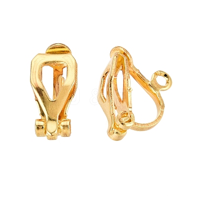 Iron Clip-on Earring Findings X-KK-R071-06G-1