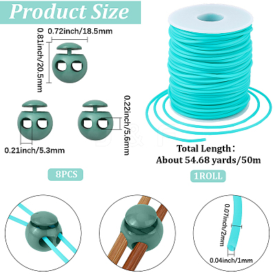 8Pcs Plastic Cord Locks DIY-CP0011-87C-1