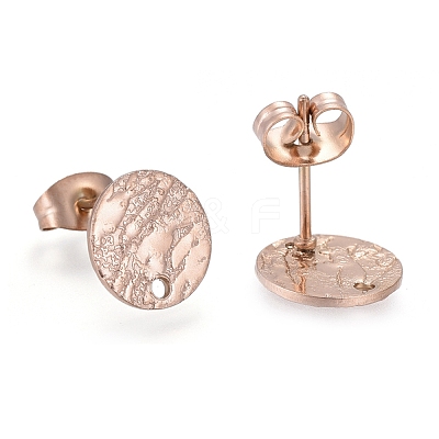Ion Plating(IP) 304 Stainless Steel Stud Earring Findings STAS-M228-T01-03RG-1