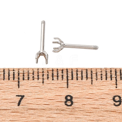 304 Stainless Steel Stud Earring Findings STAS-B091-02A-02P-1