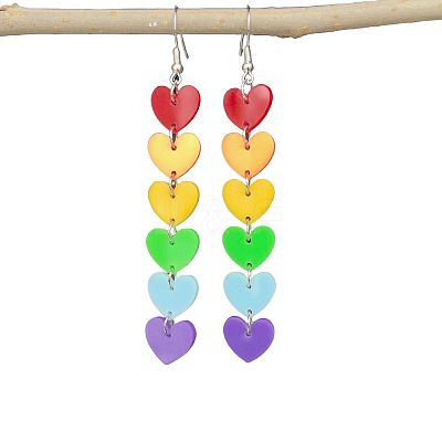 Alloy Acrylic Dangle Earrings FS-WG36A43-03-1